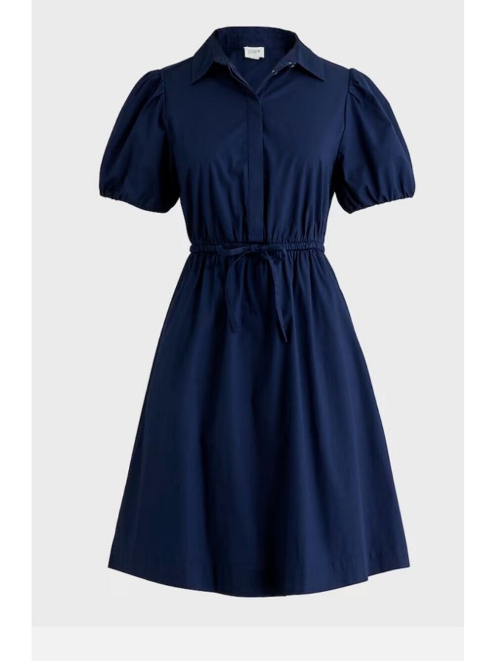 J. Crew Factory Short Sleeve Collared Mini Dress Navy Blue Size 8 NWT CA432